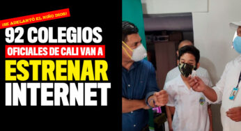 92 colegios oficiales de Cali van a estrenar internet