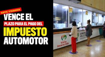 Este viernes vence el plazo para el pago del Impuesto Automotor