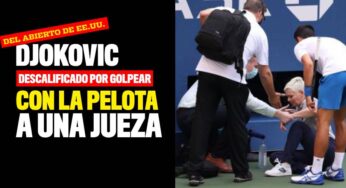 Djokovic descalificado del Abierto de EE.UU. por golpear con la pelota a una jueza