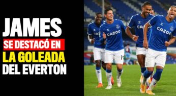 James se destacó en la goleada del Everton contra el West Ham