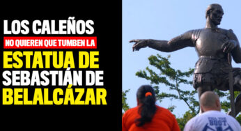 Los caleños no quieren que tumben la estatua de Sebastián de Belalcázar