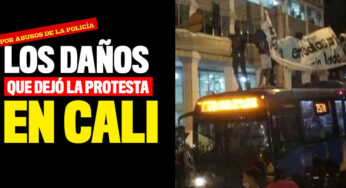 Un CAI y tres buses del MIO vandalizados: reporte de las protestas contra la policía en Cali