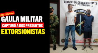 Gaula Militar capturó a dos presuntos extorsionistas en Tuluá
