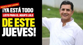 ¡Ya está todo listo para el agua'e lulo de este jueves! Será sin licor