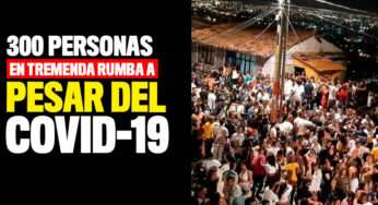 300 personas en tremenda rumba a pesar del covid-19 en Siloé