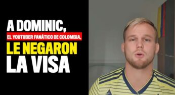 A Dominic, el youtuber fanático de Colombia, le negaron la visa de entrada a nuestro país