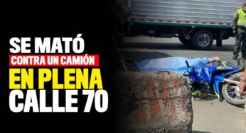 Una mujer se mató contra un camión en su moto