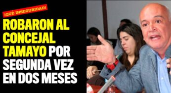 Robaron al Concejal Tamayo por segunda vez en dos meses