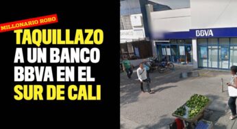 Taquillazo a un banco BBVA en el sur de Cali