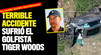 VIDEO: Terrible accidente sufrió el golfista Tiger Woods ¡El carro quedó destrozado!