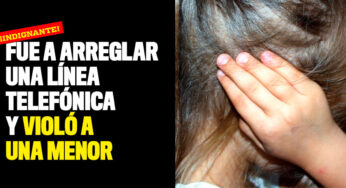 Fue a arreglar una línea telefónica y violó a una menor