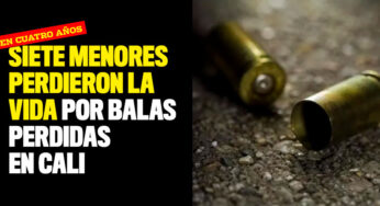 Siete menores perdieron la vida por balas perdidas en Cali en cuatro años