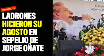 ¡Indignante! Ladrones hicieron su agosto en sepelio de Jorge Oñate