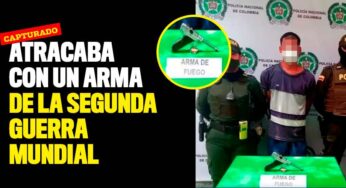 Atraparon al ladrón que robaba con un arma de la Segunda Guerra Mundial