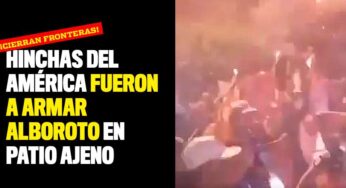 Hinchas del América fueron a armar alboroto en patio ajeno