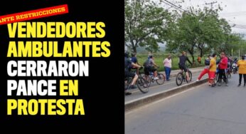 Vendedores ambulantes bloquearon Pance en protesta
