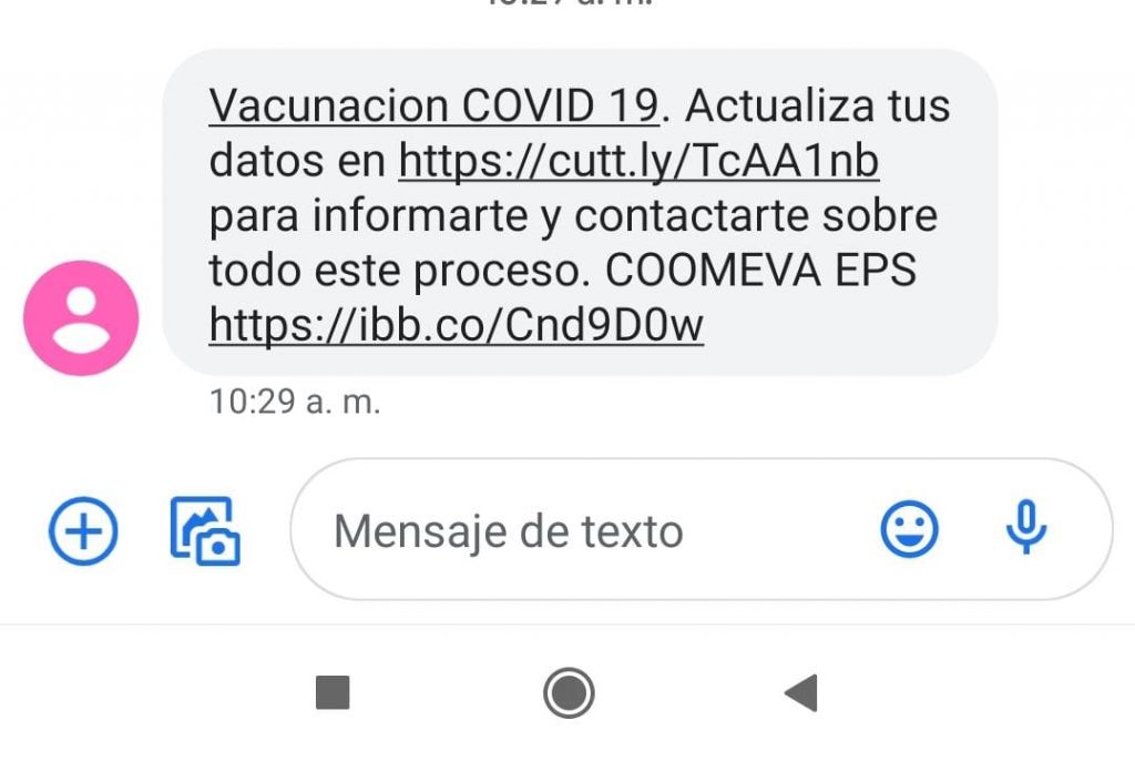 EPS Coomeva alerta sobre falsa jornada de vacunación en Cali