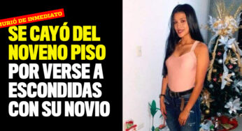 Se cayó del noveno piso por verse a escondidas con su novio