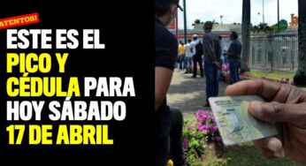 Este es el pico y cédula para hoy sábado 17 de abril
