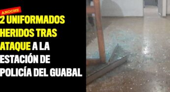 2 uniformados heridos tras ataque a la estación de Policía de El Guabal