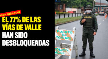El 77% de las vías de Valle han sido desbloqueadas