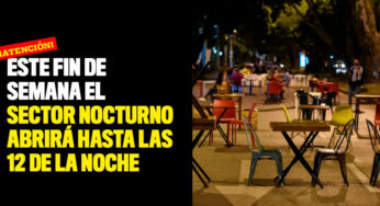 Este fin de semana los establecimientos nocturnos abrirán hasta las 12 de la noche