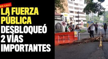 La fuerza pública desbloqueó 2 vías importantes de Cali