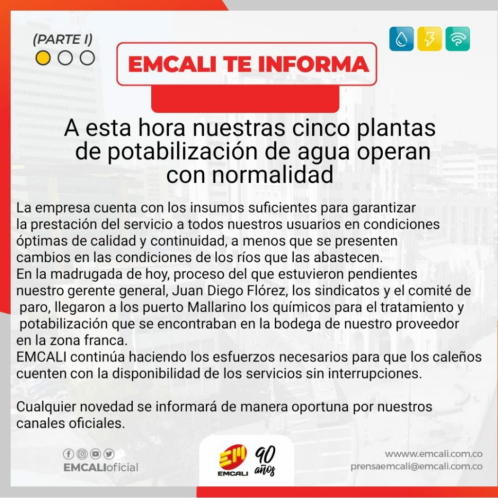 ¡Tranquilos! El agua potable está garantizada en Cali