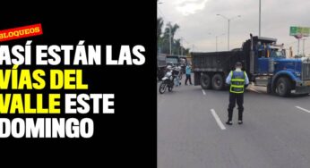 Así están las vías del Valle este domingo, 16 de mayo