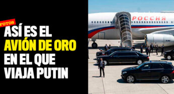 El avión en el que se transporta Putin tiene enchapes de oro