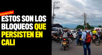 Estos bloqueos son los que persisten en Cali este sábado