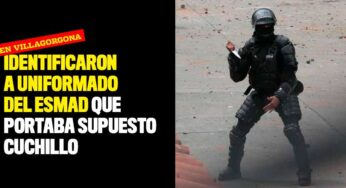 Identificaron a uniformado del Esmad que portaba supuesto cuchillo