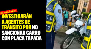Investigarán a agentes de tránsito por no sancionar carro con placa tapada