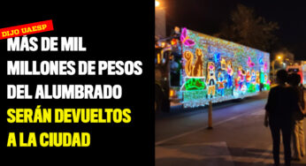 Más de mil millones de pesos del alumbrado serán devueltos a la ciudad