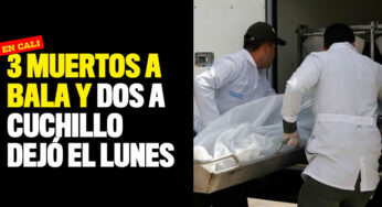 Tres muertos a bala y dos a cuchillo dejó el lunes en Cali