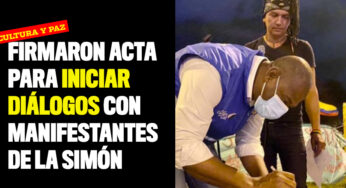 Firmaron acta para iniciar diálogos con manifestantes de la Simón Bolívar
