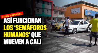 Así funcionan los 'semáforos humanos' que mueven a Cali