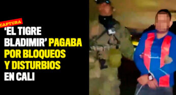 Capturaron a 'El Tigre Bladimir', que pagaba por bloqueos y disturbios en Cali