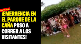 ¡Emergencia en el Parque de la Caña puso a correr a los visitantes!