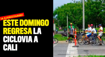 Este domingo regresa la ciclovía a Cali