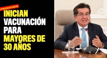 Inician vacunación para mayores de 30 años