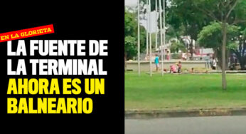 La fuente de la Terminal ahora es un balneario