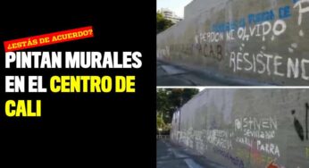 Pintan murales en el centro de Cali