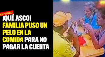 ¡Qué asco! Familia puso un pelo en la comida del restaurante para no pagar la cuenta
