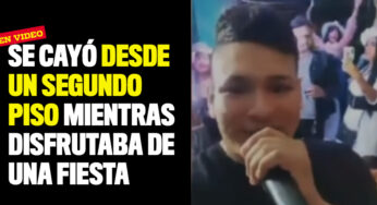 En video: Se cayó desde un segundo piso mientras disfrutaba de una fiesta
