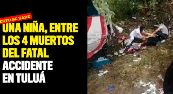 Una niña, entre los 4 muertos del fatal accidente en Tuluá