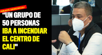 "Un grupo de 50 personas iba a incendiar el centro de Cali": Secretario de Seguridad