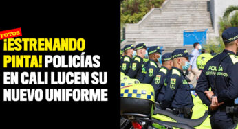 ¡Estrenando pinta! Policías en Cali lucen su nuevo uniforme