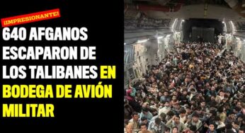 ¡Impresionante! 640 afganos escaparon de los talibanes en bodega de avión militar