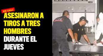 Asesinaron a tiros a tres hombres durante el jueves en Cali